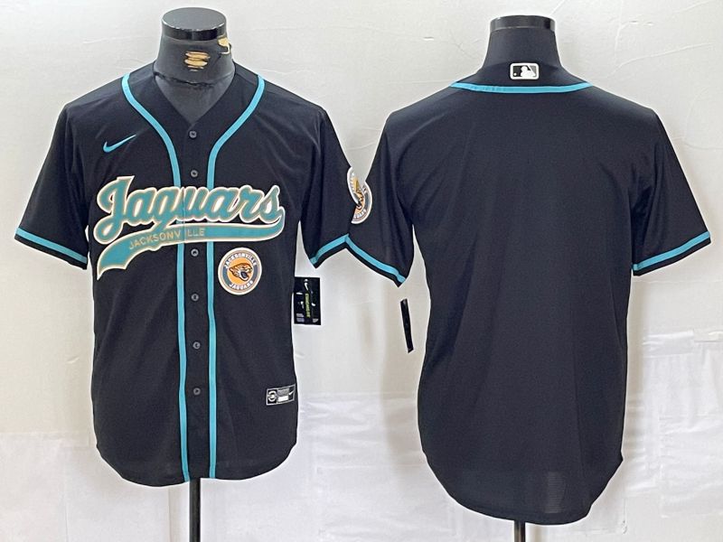 Men Jacksonville Jaguars Blank Black Joint Name 2024 Nike Limited NFL Jersey style 1->nba t-shirts->Sports Accessory
